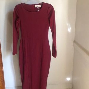 Burgundy dress